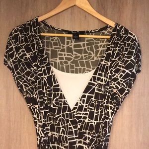 Style & Co Patterned Brown Dress